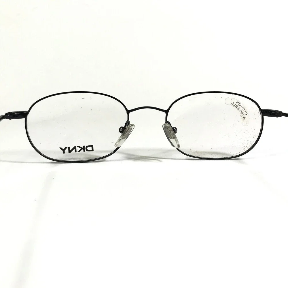 DKNY Eyeglasses Frames 6404 001 Black Round Oval Full Wire Rim 50-19-140